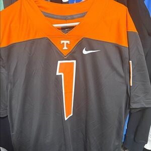 Nike Smoky Grey and Orange Tennessee Vols Football Jersey